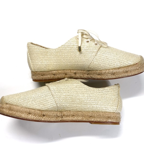 Joie Wallie Espadrille Raffia Platform Lace-Up Sneakers Size EU 39 Ivory - Picture 12 of 13